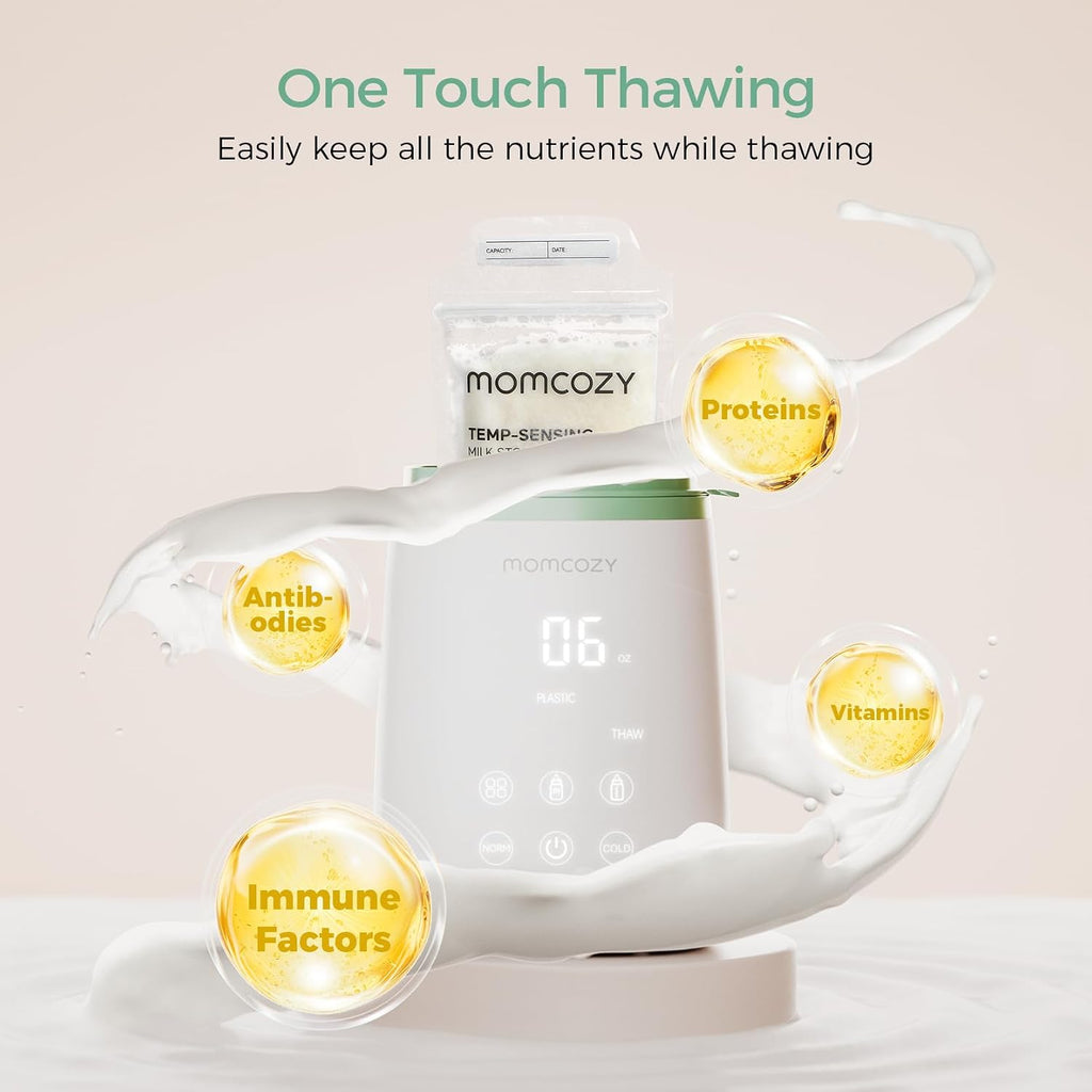 Momcozy bottle warmer one-touch thawing keeps milk nutrients