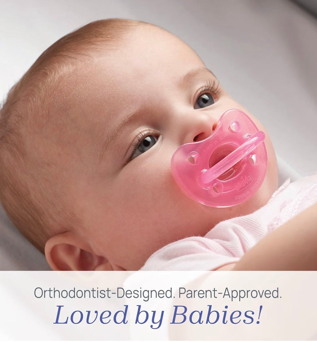 Chicco PhysioForma Orthodontic Pacifier, 6-16 Months, 2-Pack + Sterilizing Case