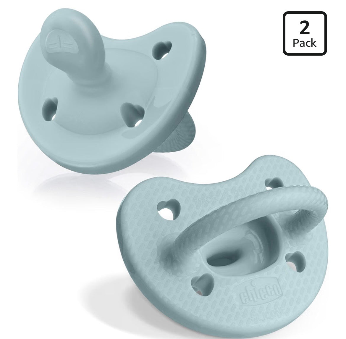 Chicco PhysioForma Orthodontic Pacifier, 6-16 Months, 2-Pack + Sterilizing Case
