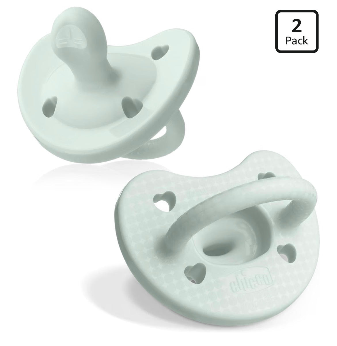 Chicco PhysioForma Orthodontic Pacifier, 0-6 Months, 2-Pack + Sterilizing Case