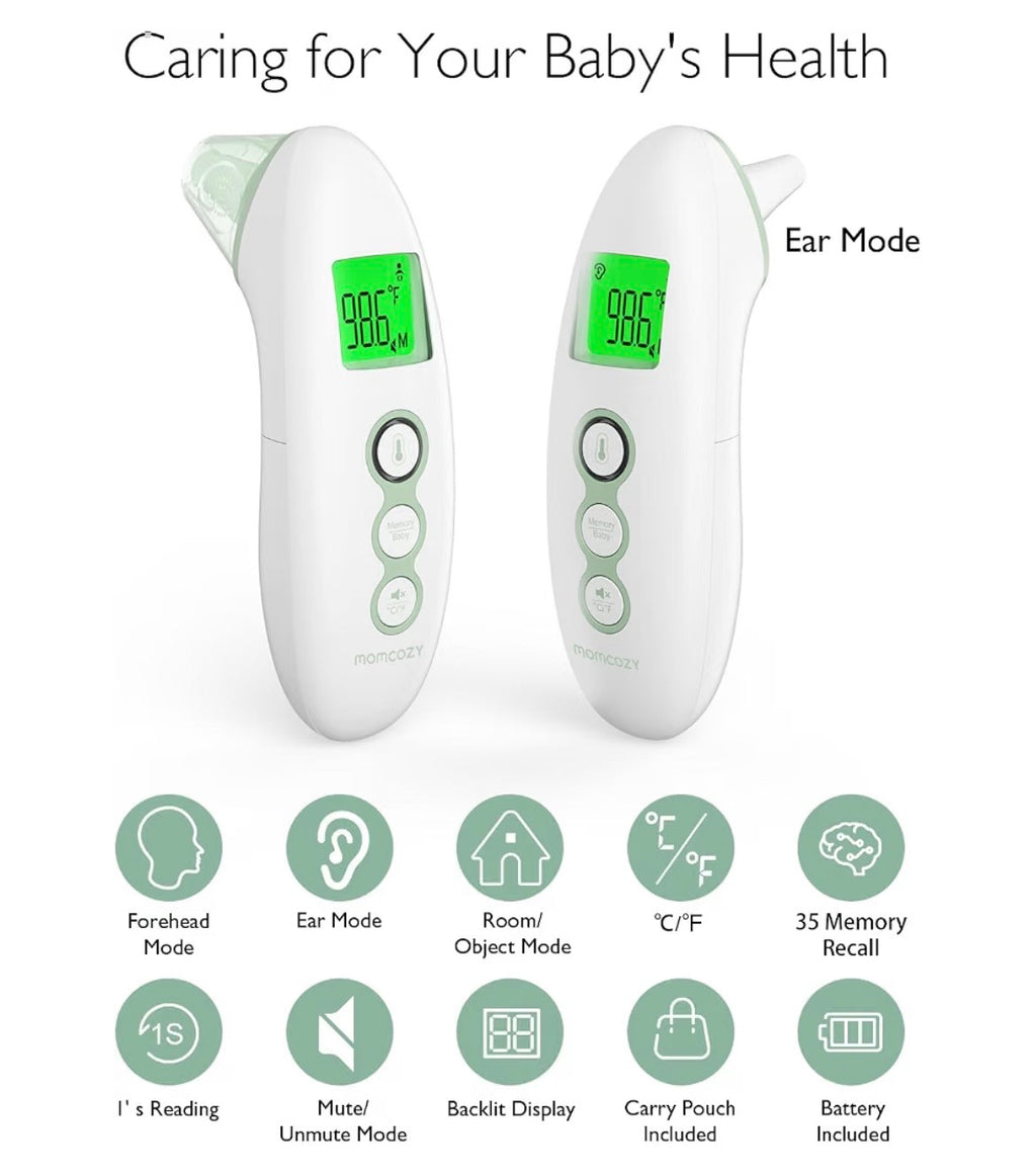 Momcozy Digital Forehead & Ear Thermometer, Non-Contact