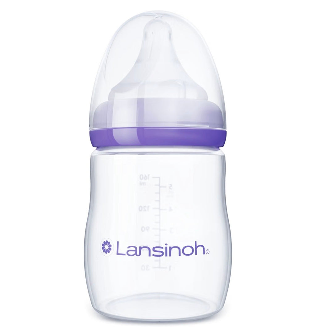 Lansinoh Anti-Colic Baby Bottle, 5 oz, Slow Flow, 1-Pack