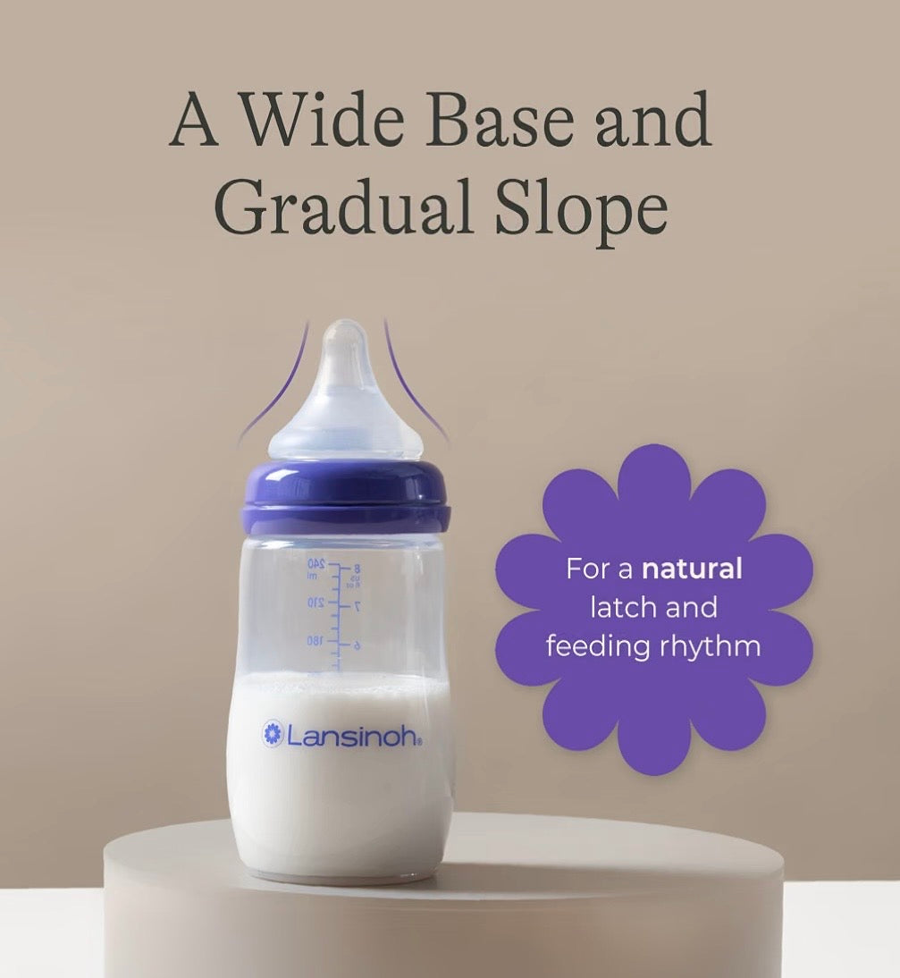 Lansinoh Anti-Colic Baby Bottle, 5 oz, Slow Flow, 1-Pack