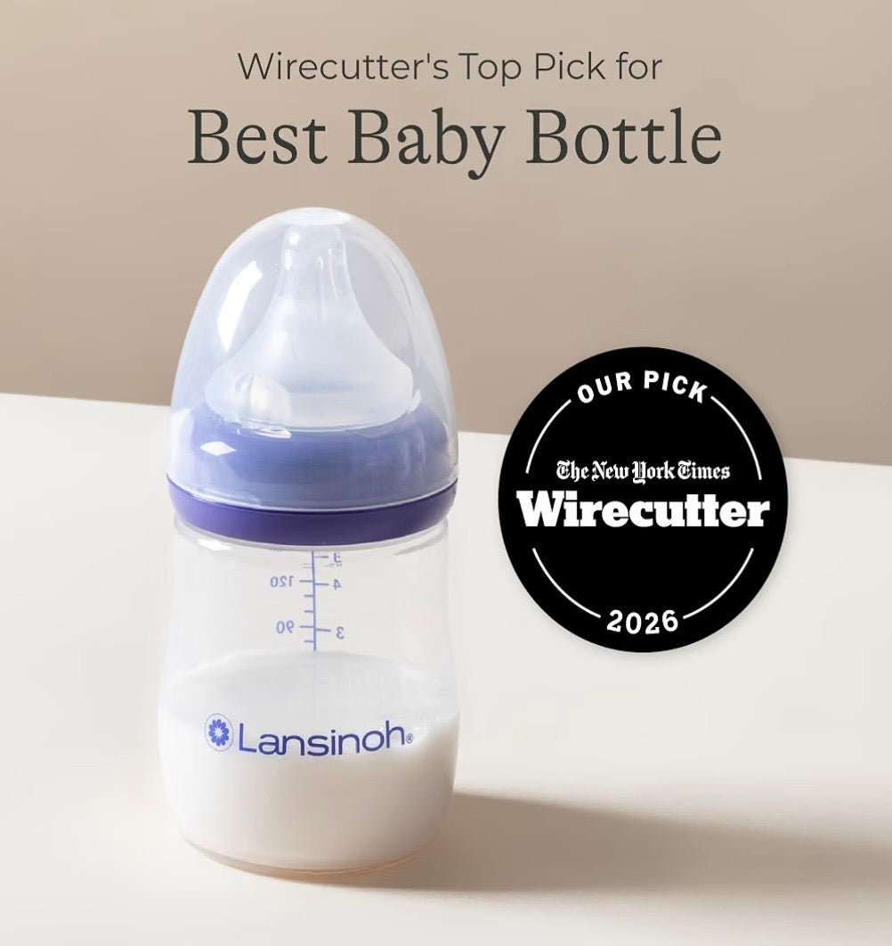 Lansinoh Anti-Colic Baby Bottle, 5 oz, Slow Flow, 1-Pack