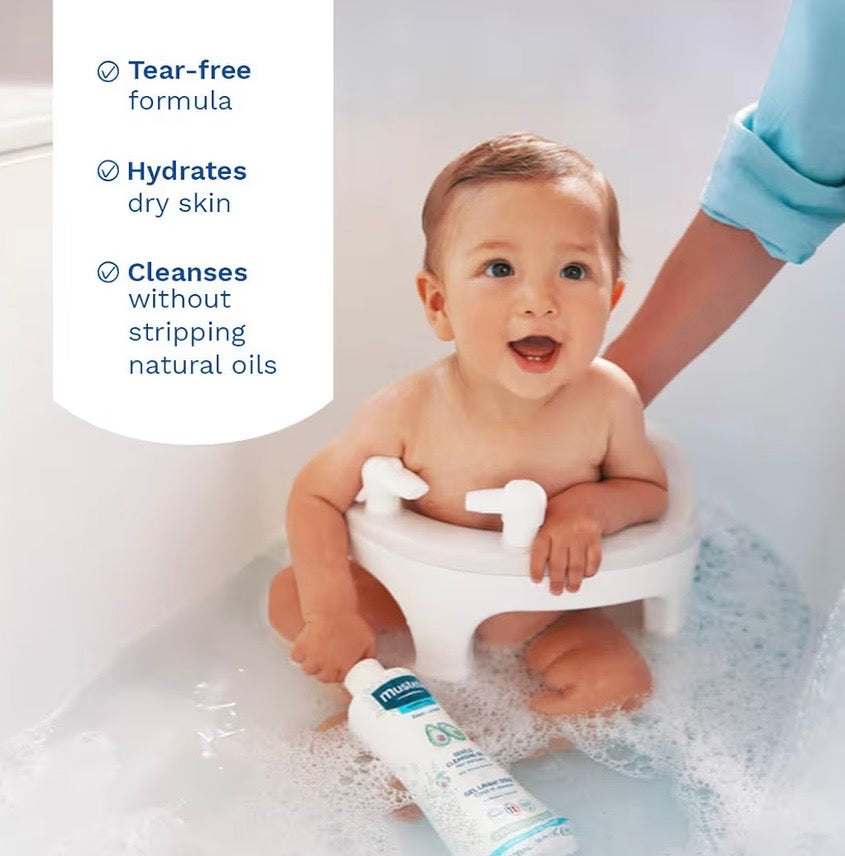 Mustela Gentle Cleansing Gel - Baby Wash for Delicate Skin and Hair -Natural Avocado Perseose