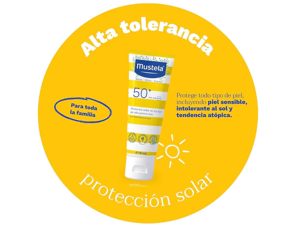 Mustela Mineral sunscreen lotion spf50+ broad spectrum - face and body for sensitive skin