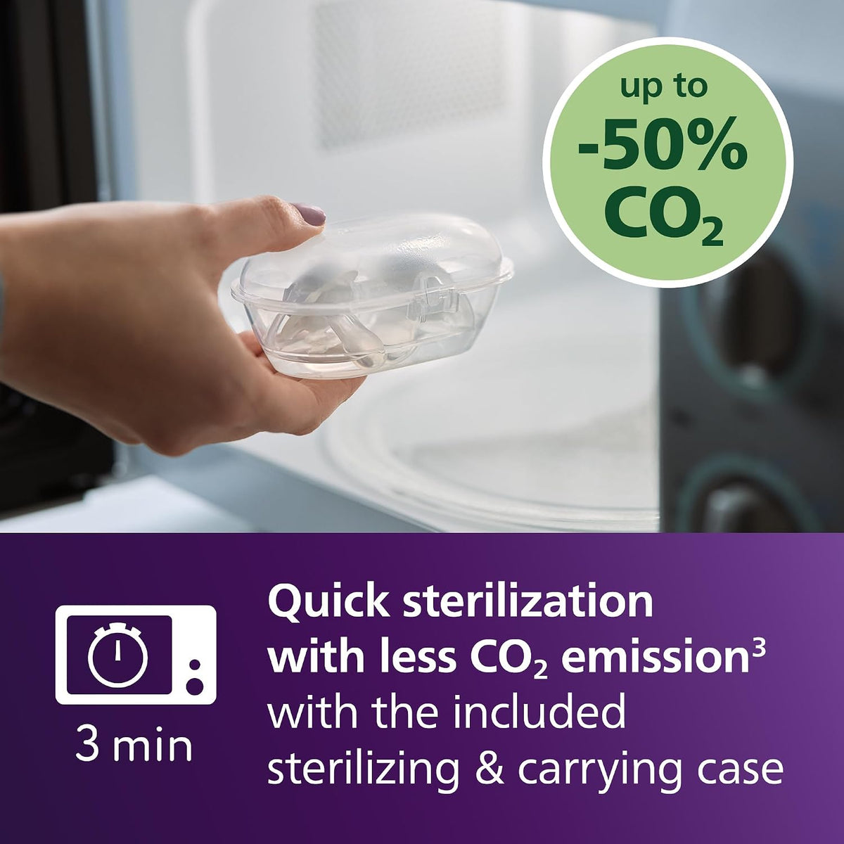 Philips Avent Ultra Air Day & Nighttime Baby Pacifier, 0-6 Months, Butterfly/Caterpillar, 1-Pack + Sterilizing Case
