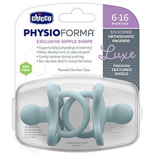 Chicco PhysioForma Orthodontic Pacifier, 6-16 Months, 2-Pack + Sterilizing Case