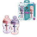 Tommee Tippee advanced Anti-Colic 9 oz (260 ml) BPA Free Baby Bottles, 0+ Months, Slow flow, Pack of 2